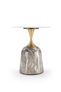 ROSA coffee table, white marble / grey marble / gold