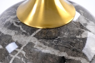 ROSA coffee table, white marble / grey marble / gold