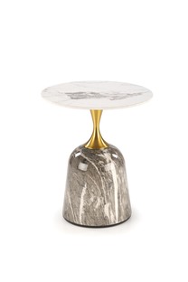 ROSA coffee table, white marble / grey marble / gold
