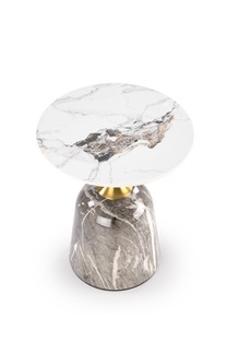 ROSA coffee table, white marble / grey marble / gold