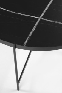 JULIETA set of 2 c. tables, black marble / black