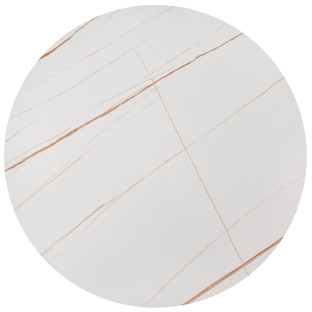 FATIMA  set of two coffee tables, white marble / gold
