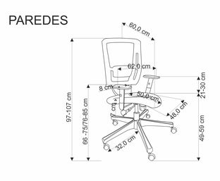 PAREDES office chair, black