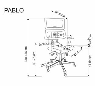 PABLO office chair, black / grey