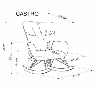 CASTRO leisure chair color: grey