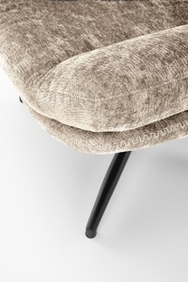 DARIO leisure chair, with stool, beige