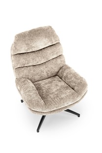 DARIO leisure chair, with stool, beige