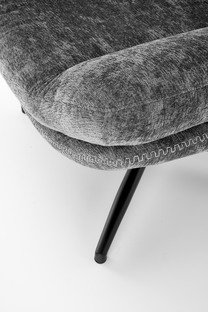 DARIO leisure chair, with stool grey