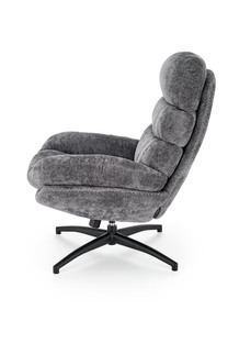 DARIO leisure chair, with stool grey
