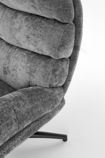 DARIO leisure chair, with stool grey