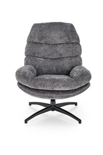 DARIO leisure chair, with stool grey
