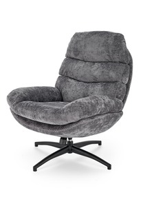 DARIO leisure chair, with stool grey