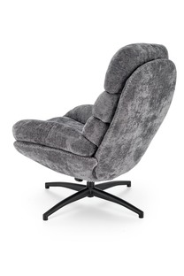 DARIO leisure chair, with stool grey