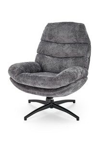 DARIO leisure chair, with stool grey