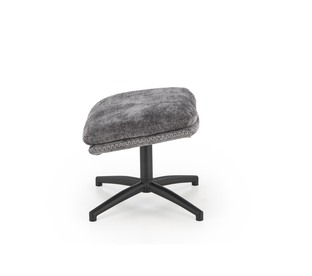 DARIO leisure chair, with stool grey