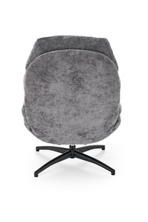 DARIO leisure chair, with stool grey