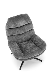 DARIO leisure chair, with stool grey