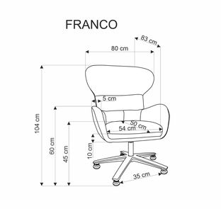 FRANCO leisure chair color: grey