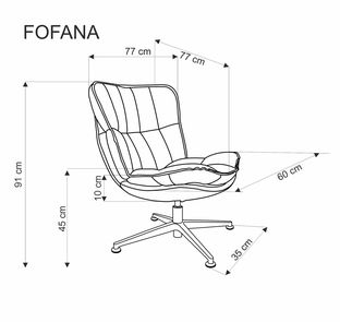 FOFANA leisure chair color: cream