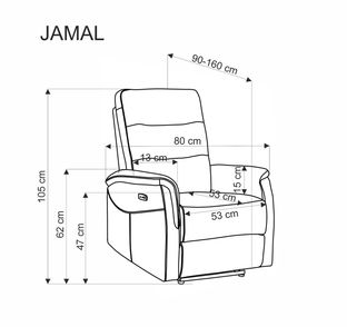 JAMAL recliner, color: olive
