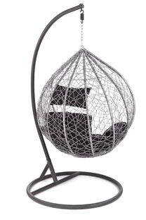 EGGY garden chair black / grey