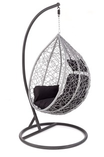 EGGY garden chair black / grey