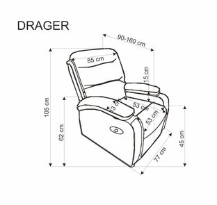 DRAGER leisure chair, grey