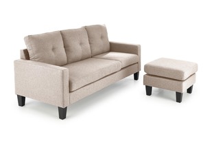 GERSON sofa with ottoman, color: beige