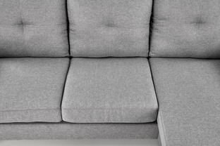GERSON sofa with ottoman, color: grey