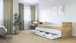 VERSO BAZA - łóżko, dąb artisan