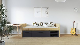 VERSO BAZA - łóżko, dąb artisan