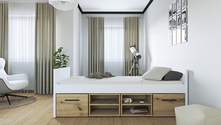 VERSO F/1S module, bed, white