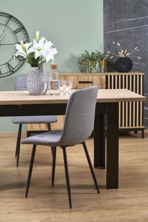 BAGIO extension table, atisan oak / black