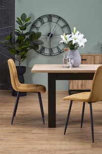 BAGIO extension table, atisan oak / black