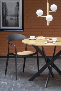 EDGAR table, top - golden oak, legs - black