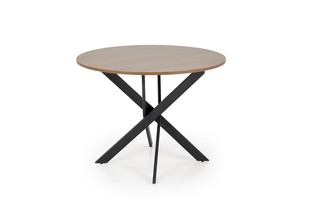 EDGAR table, top - walnut, legs - black