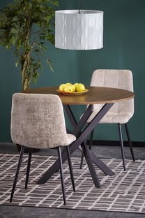 EDGAR table, top - walnut, legs - black
