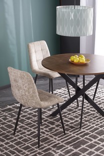 EDGAR table, top - walnut, legs - black