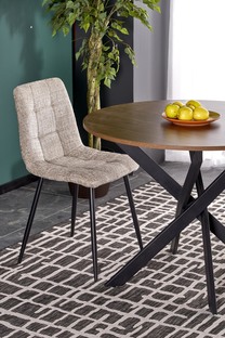 EDGAR table, top - walnut, legs - black