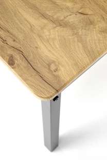 MILTON zestaw stół + 4 krzesła, naturalny / czarny