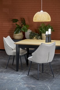 EDMONDO table natural oak / black