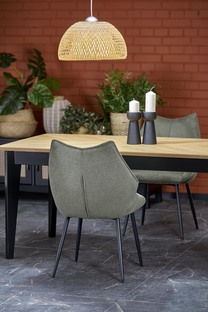 EDMONDO table natural oak / black