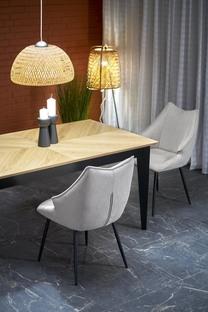 EDMONDO table natural oak / black