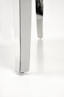 REGINALD table, color: top - white marble, legs - silver