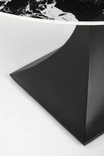 MANUEL round table, black marble / black
