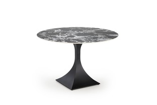 MANUEL round table, black marble / black