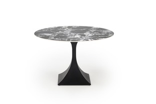 MANUEL round table, black marble / black