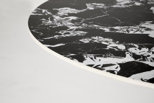 MANUEL round table, black marble / black
