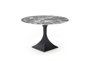 MANUEL round table, black marble / black