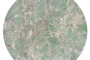 GIOVANI round table, green marble / black